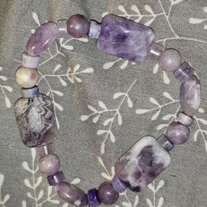 Semi precious stone Amerthyst bracelet